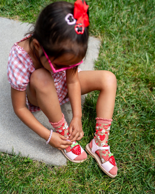 Sock candy strawberry socks for kids sheer girls socks